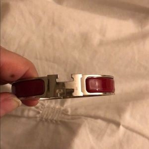Red Hermes Bangle
